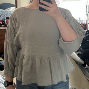 BNDI Women's Gray Peplum Top